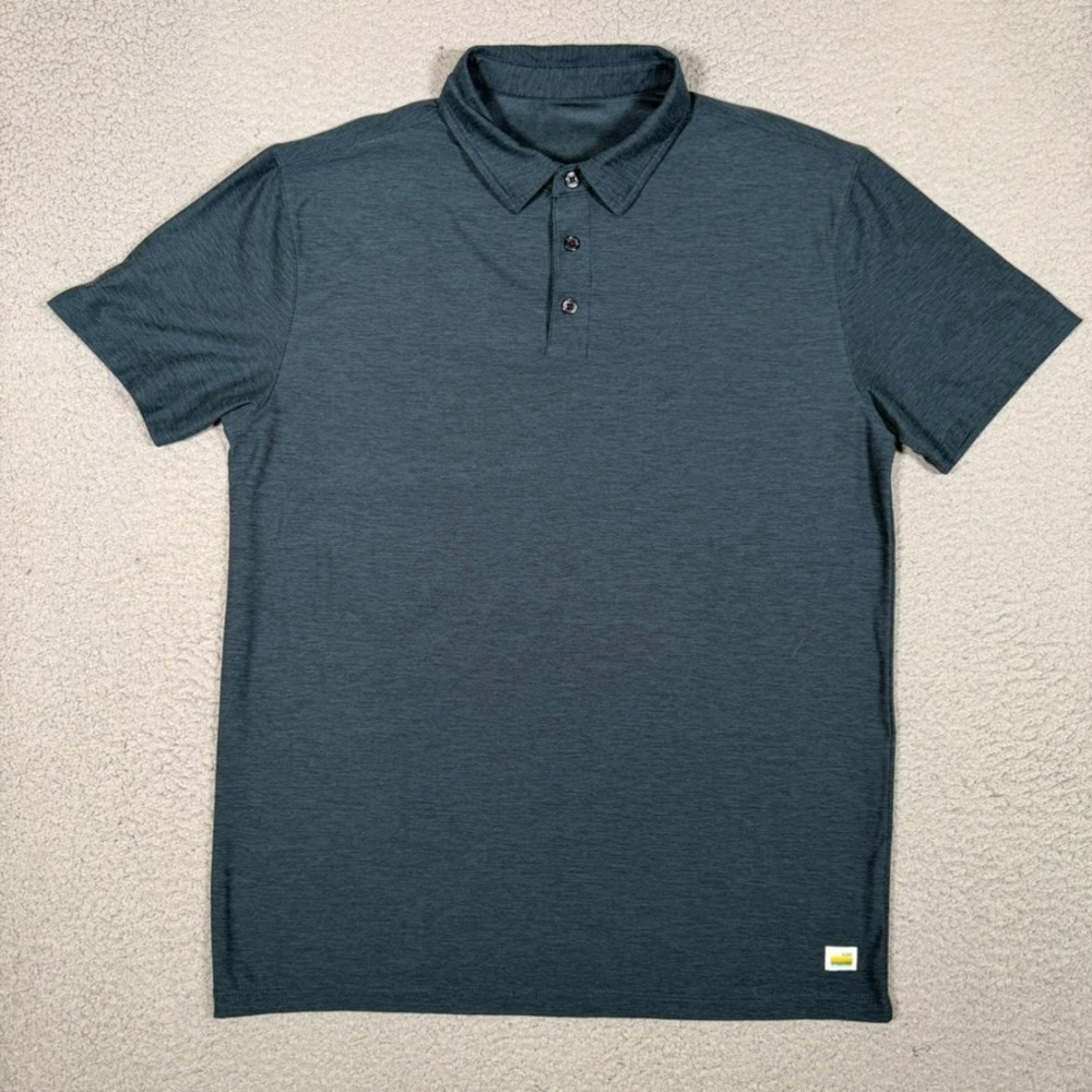 Vuori Shirt Mens Small Blue Strato Tech Polo Performance Stretch Casual Preppy